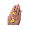 Aplique Emborrachado Pirulito Lacinho Amarelo 2x2,5 cm