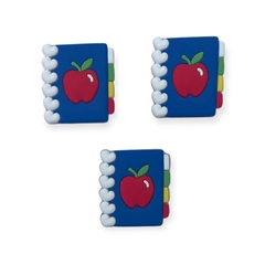 Aplique Emborrachado Escolar livro maça 3x3cm