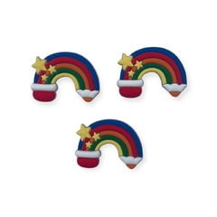 APLIQUE EMBORRACHADO ESCOLAR ARCO IRIS COLORIDO 3X2,5CM