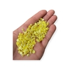 Miçanga Meia Perola Irisada Amarelo 5mm 15 gramas