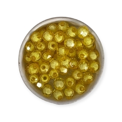 Contas miçanga Globinho Amarelo 8mm 25 gramas