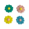 APLIQUE EMBORRACHADO YAMA - FLOR DUPLA 3,5 COM PACOTE SORTIDO 4 UNIDADES