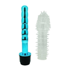 Vibrador Translúcido com Capa Texturizada Multivelocidade na internet