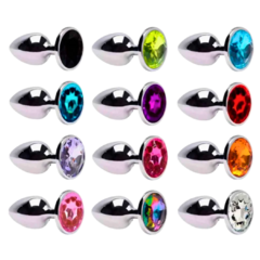 Plug Anal em Aço Inoxidável com Pedra Redonda de Cristal Tamanho P - comprar online