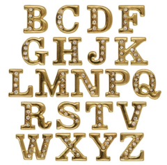 Letras em Metal com Strass Para Calcinha Personalizável - comprar online
