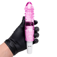 Vibrador Bastão em Jelly com Estimulador Sexy Import na internet