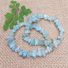 Pulseira de Cascalho de Água Marinha