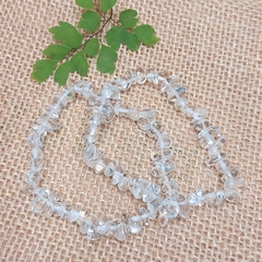 Pulseira de Cascalho de Quartzo Incolor