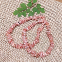 Pulseira de Cascalho de Rodocrosita