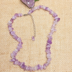 Choker de Cascalho de Ametista Lavanda - comprar online