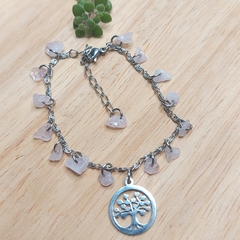 Pulseira de Quartzo Rosa