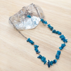 Choker de Cascalho de Apatita - Despertar Ateliê