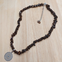 Choker de Cascalho de Bronzita - Despertar Ateliê