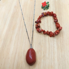 Conjunto de Jaspe Vermelha