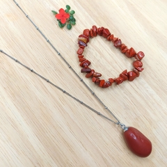 Conjunto de Jaspe Vermelha na internet