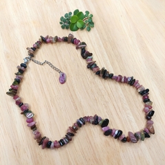 Choker de Cascalho de Turmalina Melancia - Despertar Ateliê