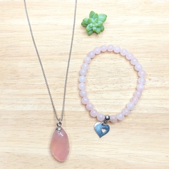 Conjunto de Quartzo Rosa - comprar online
