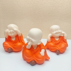 Trio De Budas Da Sabedoria Laranja