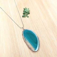 Colar de Chapa de Ágata Verde - comprar online