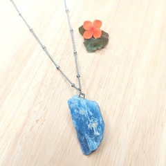 Colar de Cianita Azul Bruta