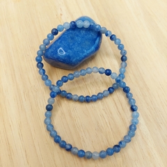 Pulseira de Esfera Mini de Quartzo Azul - Despertar Ateliê