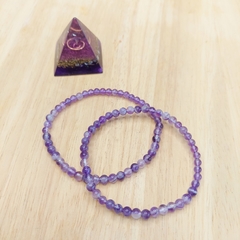 Pulseira de Esfera Mini de Ametista Chevron na internet