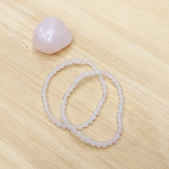 Pulseira de Esfera Mini de Quartzo Rosa