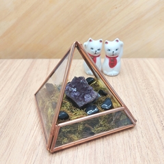 Terrário Místico de Mini Drusa de Ametista na internet