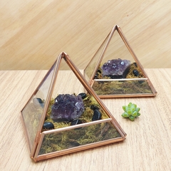 Terrário Místico de Mini Drusa de Ametista