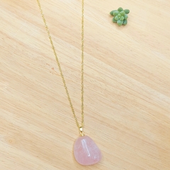 Colar De Quartzo Rosa