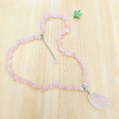 Choker De Quartzo Rosa na internet