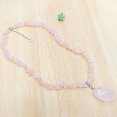 Choker De Quartzo Rosa - Despertar Ateliê