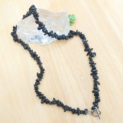 Choker De Cascalho De Turmalina Negra - Despertar Ateliê