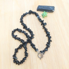 Choker De Cascalho De Turmalina Negra - loja online