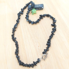 Choker De Cascalho De Turmalina Negra na internet