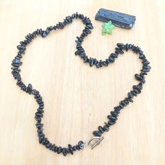 Choker De Cascalho De Turmalina Negra