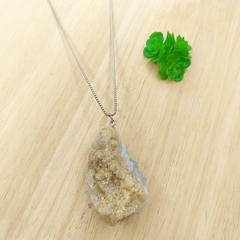 Colar de Mini Drusa de Celestita - comprar online