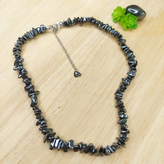 Choker De Cascalho De Hematita