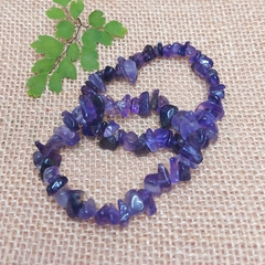 Pulseira De Cascalho De Ametista