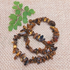 Pulseira De Cascalho De Olho De Tigre