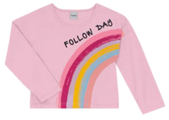 BLUSA INFANTIL FEMININA FOLLOW DAY ROVITEX KIDS - comprar online