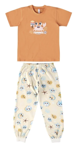 PIJAMA INFANTIL UNISSEX ESTAMPADO EM ALGODÃO MALWEE KIDS - comprar online