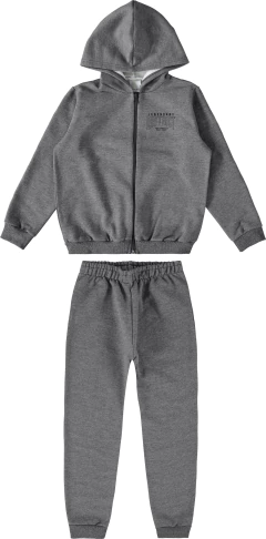 CONJUNTO INFANTIL MENINO JAQUETA ESTAMPA PEITORAL EM MOLETOM MALWEE KIDS