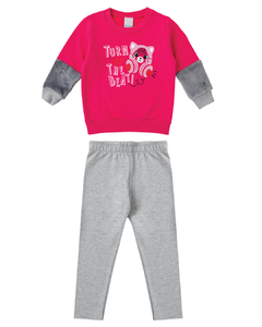 CONJUNTO GATINHO MOLETOM MENINA MALWEE KIDS