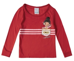 BLUSA MUSIC MEIA MALHA MENINA MALWEE
