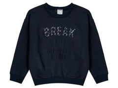 BLUSÃO BREAK MOLETINHO MENINO MALWEE KIDS AZUL