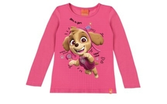 BLUSA PATRULHA CANINA MALHA MENINA MALWEE