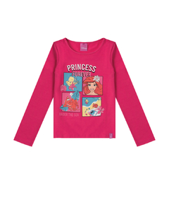 BLUSA PRINCESAS MEIA MALHA MENINA MALWEE