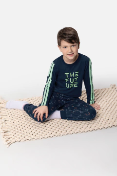 Pijama Future Em Meia Malha Menino Carinhoso - comprar online