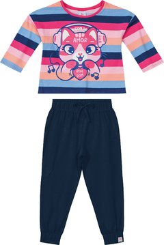 Conjunto Gatinha Cotton Light Menina Zig Zig Zaa